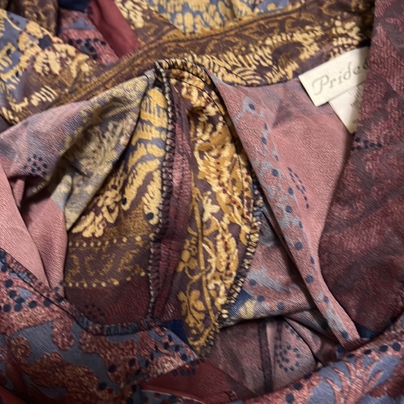 Pride & Joy, High Neckline, Button Down, Long Sleeves Top, Multi Colors, 18 - Picture 4 of 6